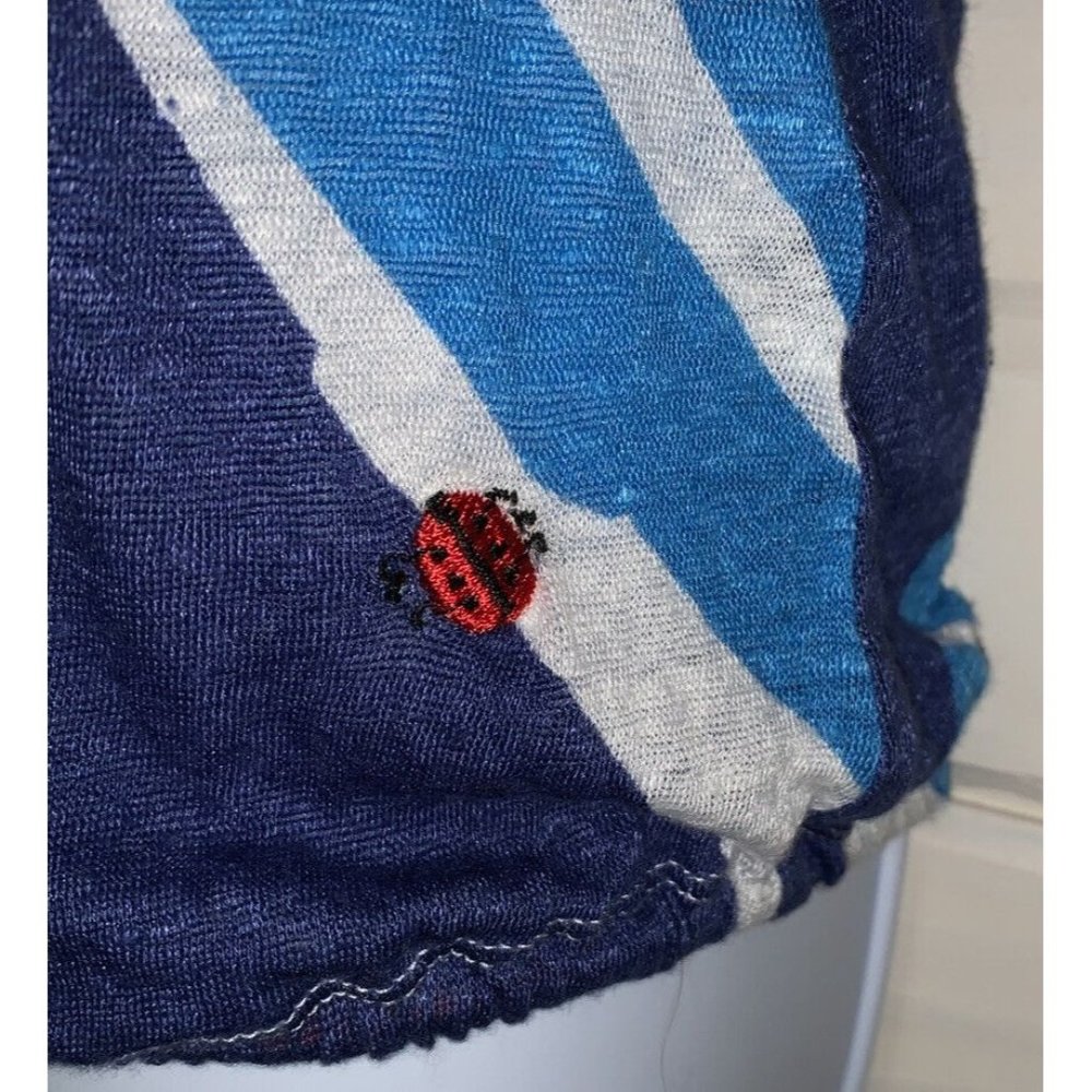 Vera Neumann Sz SMALL Tunic Linen Silk Slub Knit Drawstring Hem Split Neck EUC - Picture 7 of 11